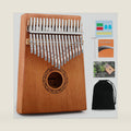 Kalimba Thumb Piano, YUNDIE Portable 17 Keys Mbira Finger Piano with Tune Hammer and Instruction,Musical Instruments Birthday Gift for Adult Beginners Professional(Brown)