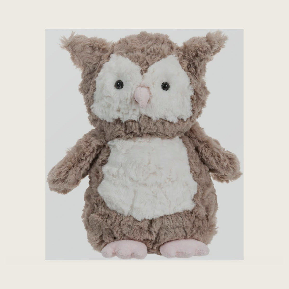 Apricot Lamb Toys Plush Brown Owl Stuffed Animal Soft for Kids Owl 9.5''