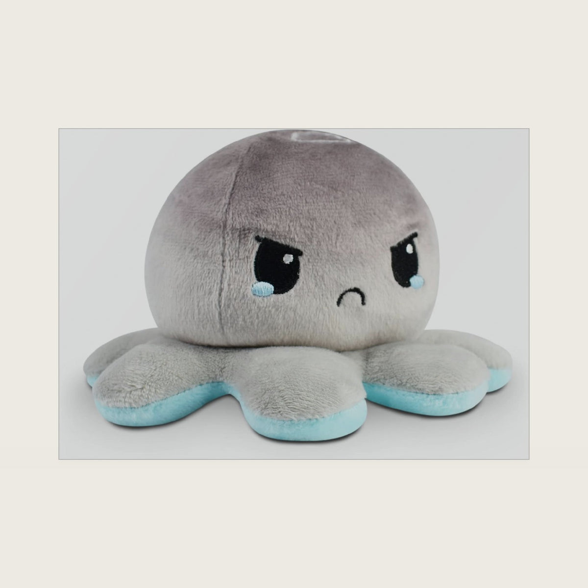 TeeTurtle Reversible Octopus Snowflake & Cloud 4 Inch Flip Plushie