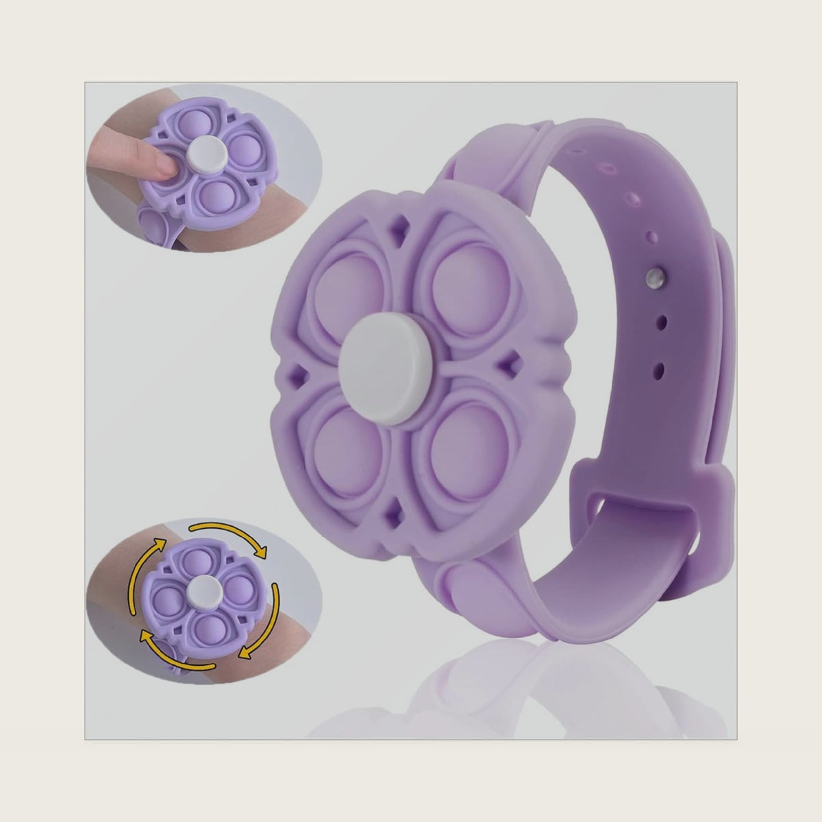 Pop It Bracelets Fidget Bracelet for Kids,Anxiety Relief Sensory Toy Purple