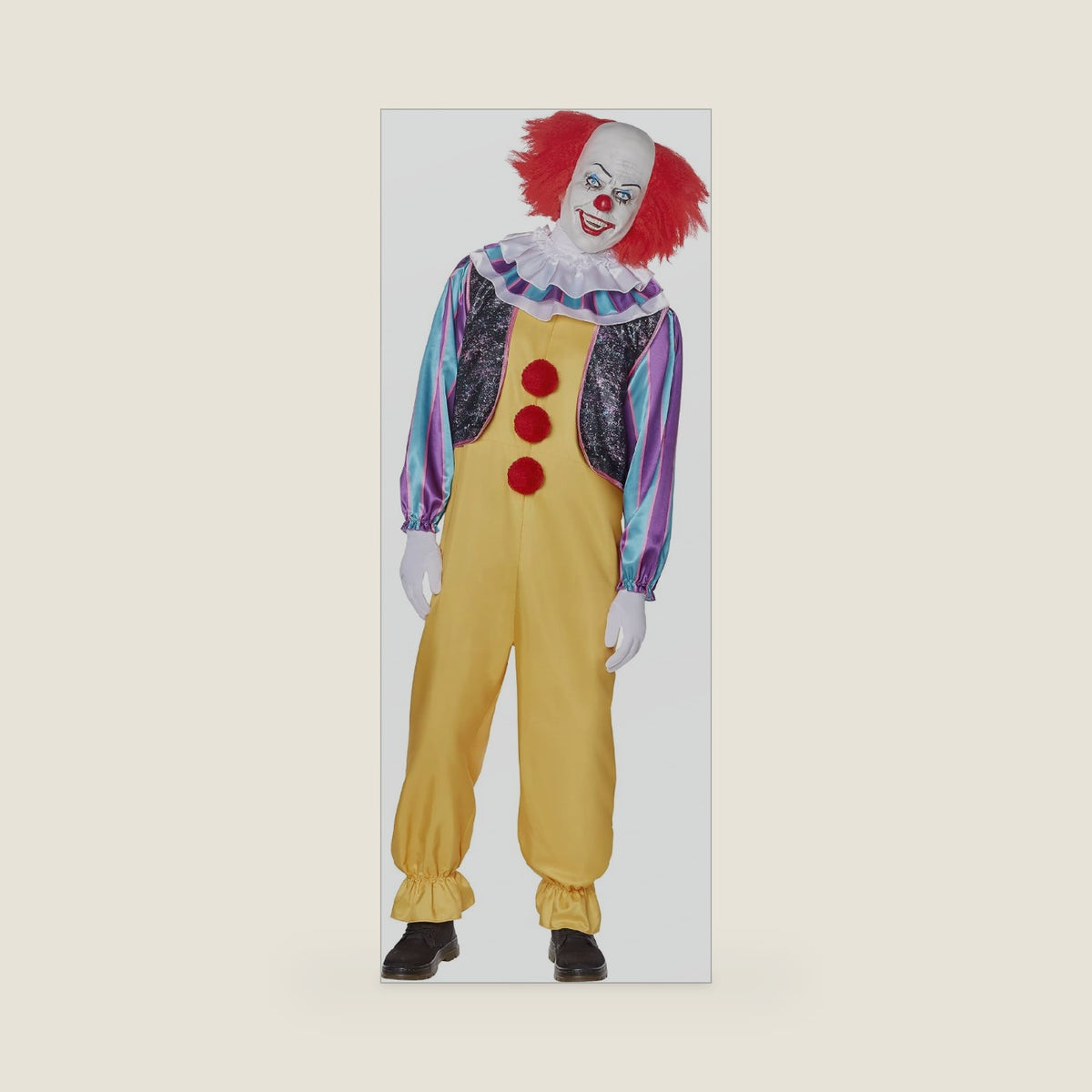 Spirit Halloween It Adult Classic Pennywise Costume | Officially Licensed | It Cosplay | Horror Costume | Clown Costume