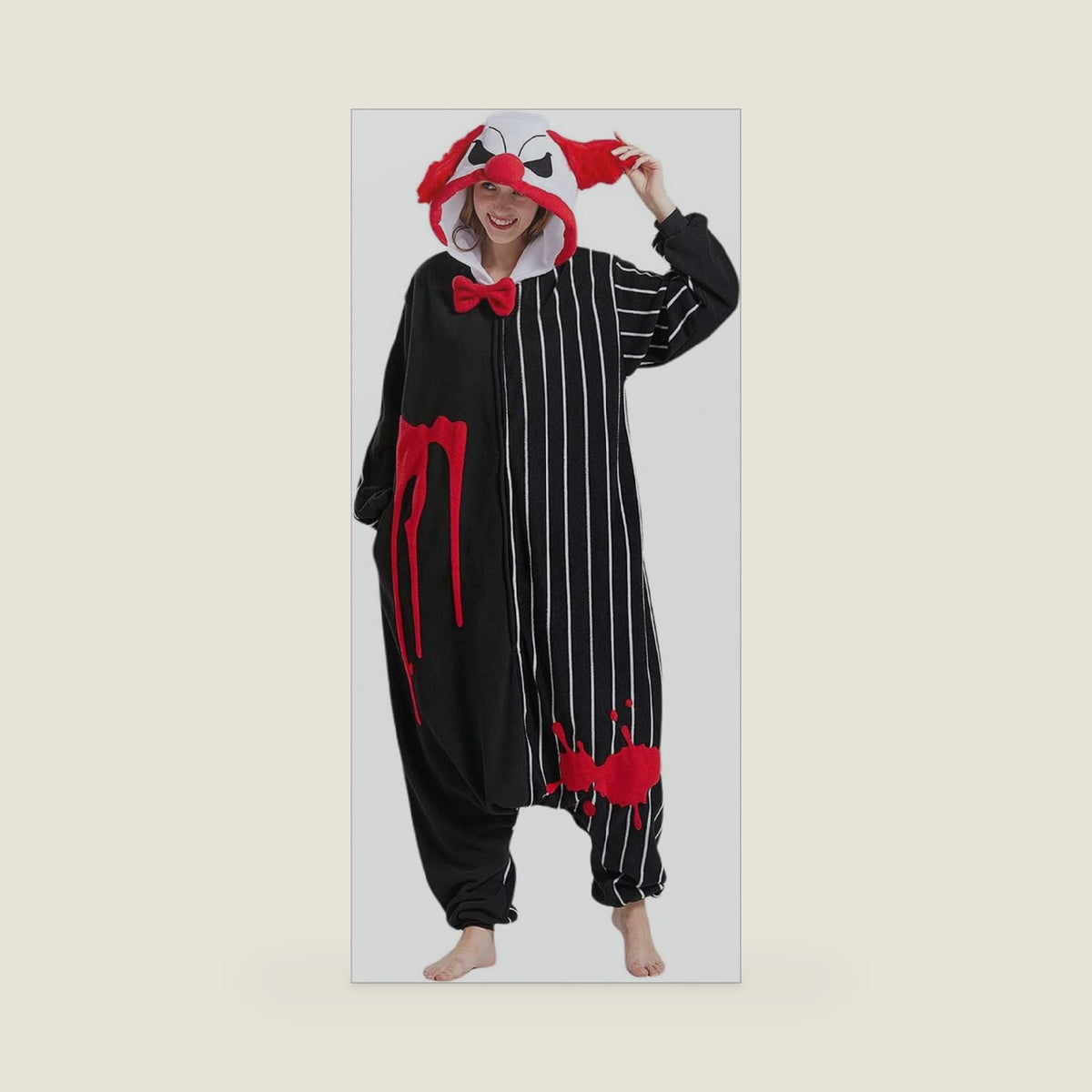 DarkCom Adult Clown Onesie Women Men Pajamas Cosplay Halloween Costume