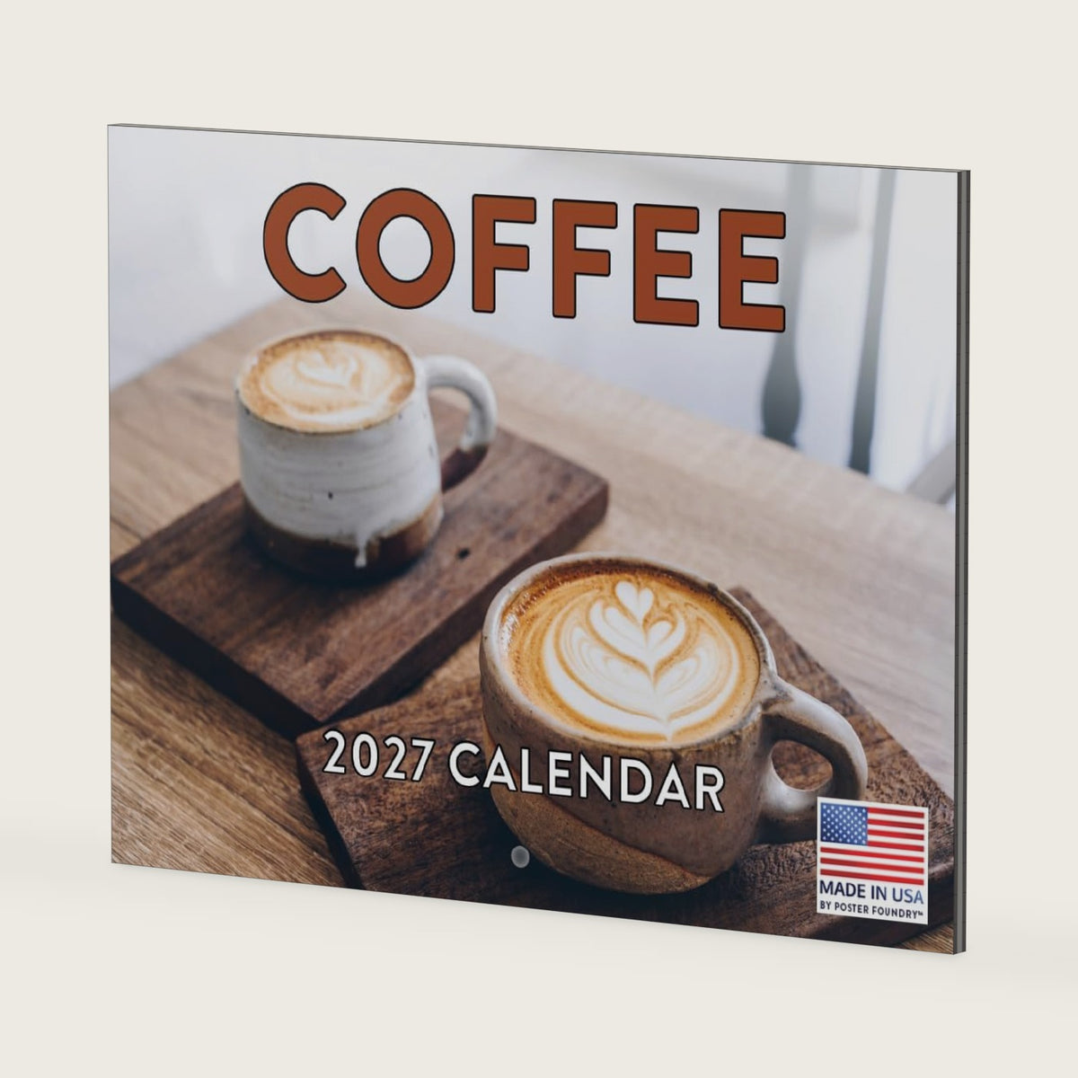 Coffee Calendar 2027 Quotes Monthly Wall Calender 12 Month