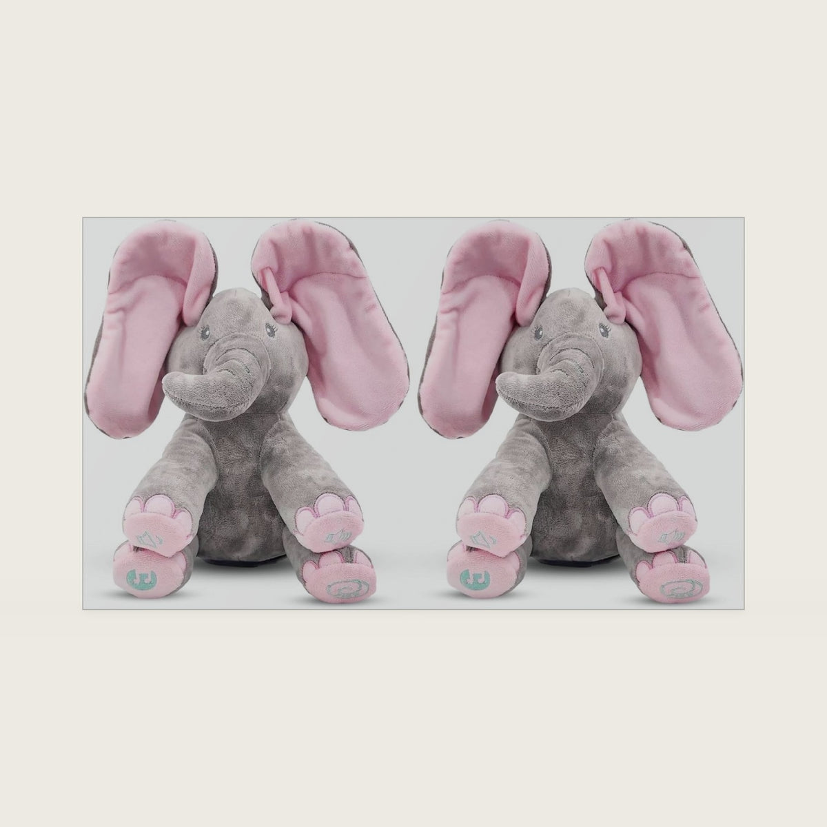 Dimple Kaia Baby Animated Stuffed Plush Singing Peek A Boo Elephant