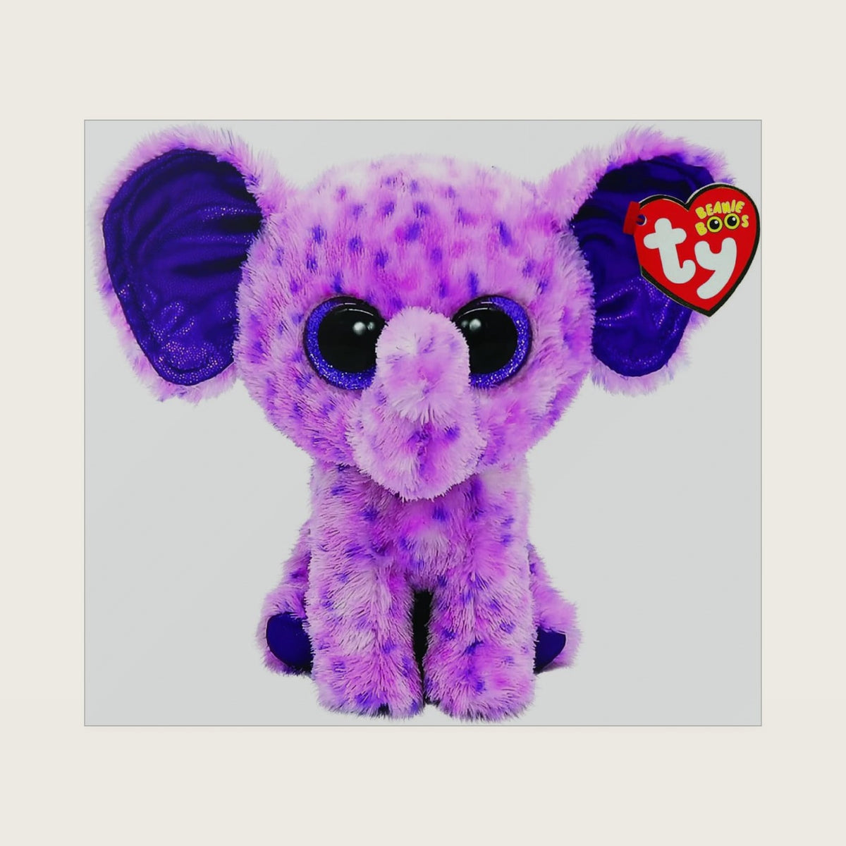 Plush Collectible Pink Spotted Elephant Stuffed Toy, 6" Soft Polyester Animal Figure