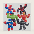 Heroes of Goo Jit Zu Marvel Mega Mini 6 Pack - Superhero Toys, Squishy, Stretchy, Gooey Mini Heroes - Ironman, Spider-Man, Captain America, Miles Morales, Hulk and Black Panther
