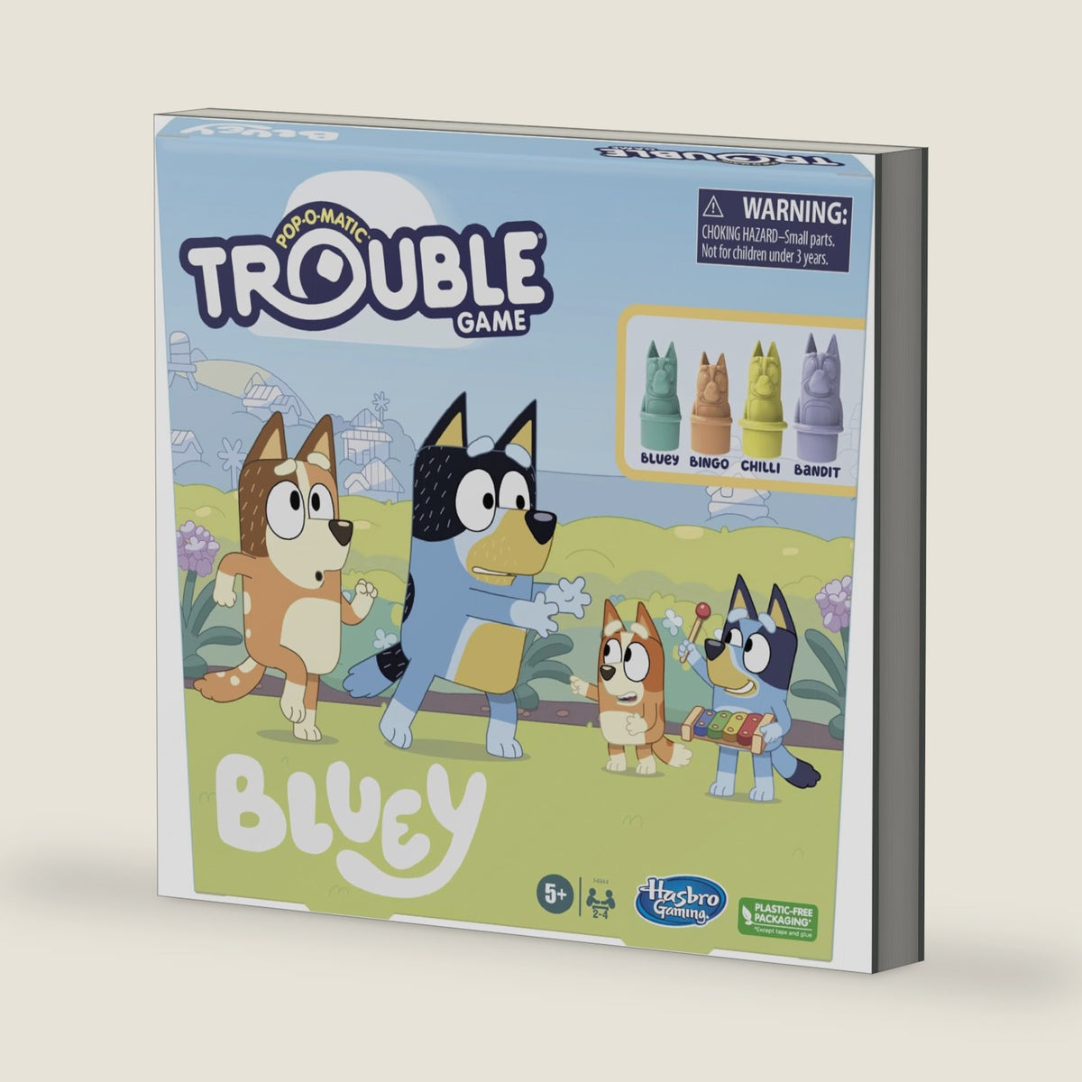 Hasbro Gaming Trouble: Bluey Edition Board Game for Kids, 2-4 Players, Race Bluey, Bingo, Bandit, or Chilli to The Finish, Ages 5 and Up ( Exclusive)