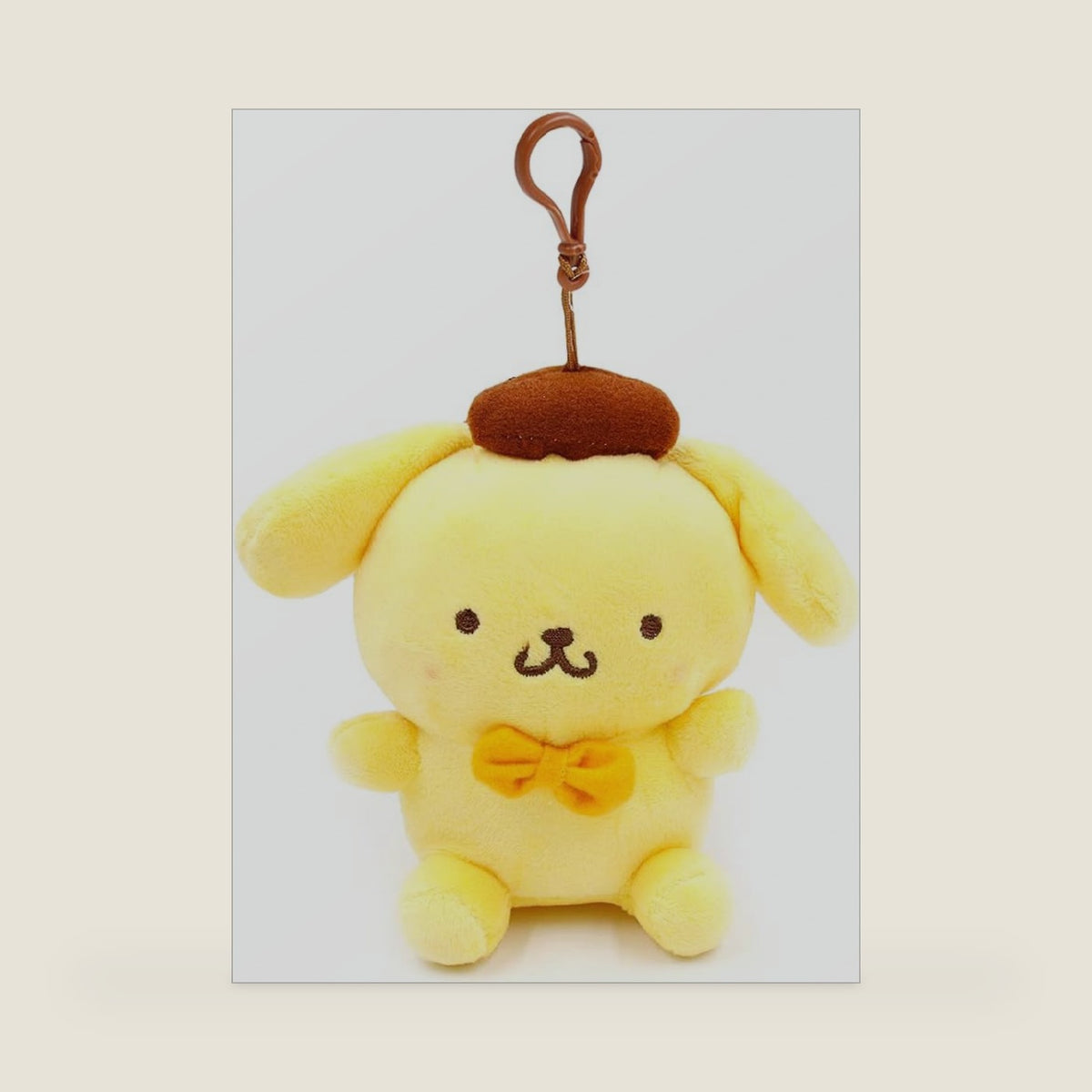 Character Plush Bag Clip Keychain Backpack Hanger 1PC (My Melody / Kuromi / Cinnamoroll / Pompompurin) (Pompompurin), One Size