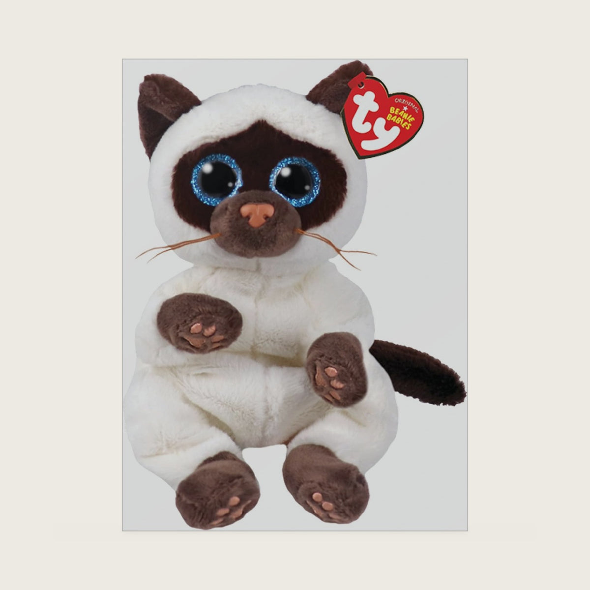 Beanie Babies – Soft Toy Miso The Cat 15 cm, Grey, TY40548