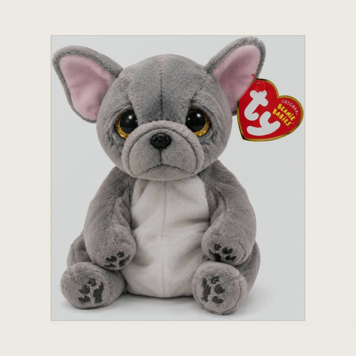 Beanie Babies: Wilfred Dog Gray Belly Regular