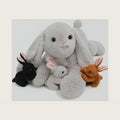 BENINY 4 Pcs Bunny Stuffed Animal Set, 24 Inch Mommy Bunny with 3 Babies