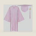 Newrara Adult Shiny Graduation Cap and Gown Tassel Set for High School & Bachelor