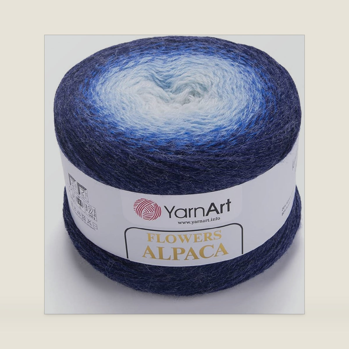 Yarn Art YarnArt Flowers Alpaca 20% Alpaca 80% Acrylic Weight 8.82oz Length 1028 Yards Multicolor Rainbow Crochet Winter Yarn Weight 2 Sport (Antique, 409)