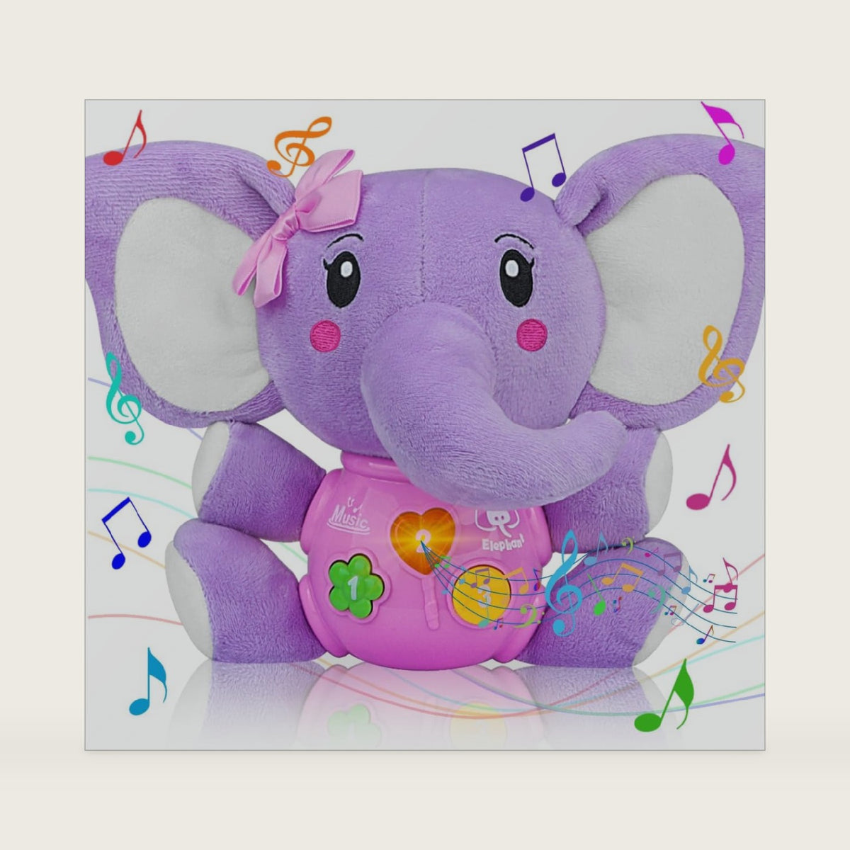 Baby Girl Toys 0-6 Months: Plush Elephant Musical Toy 0 3 6 9 12 Month
