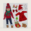 Ebuddy Doll Clothes & Accessories - Christmas Santa Costume Set for 17 & 18 Inch Dolls, Including Xmas Tree Sweater Set