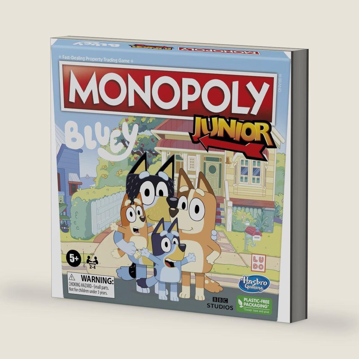 Hasbro Gaming Monopoly Junior Bluey Edition Board Game | Kids Play as Bluey, Bingo, Mum & Dad for Girls & Boys | Ages 5+ ( Exclusive)