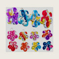 20 pcs Rainbow Spring Flower Mini Pop Silicone Bubble Fidget Toys, Autism Special Sensory Spring Party Favors Gifts for Family, Adult and Kids
