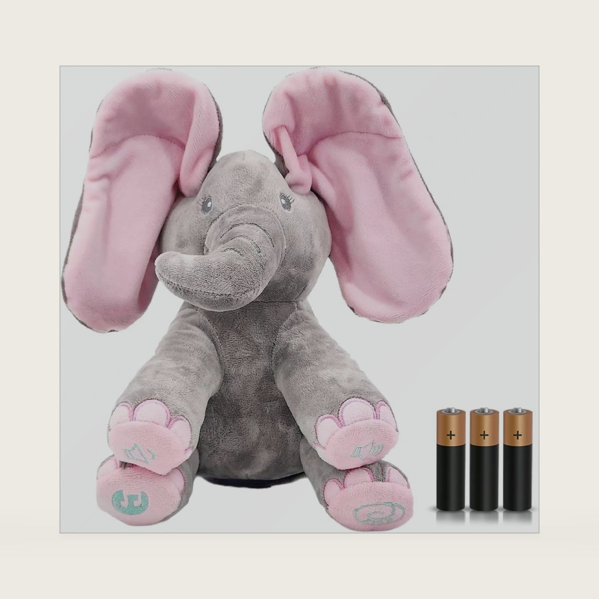 Dimple Kaia Elephant Stuffed Animal Toy, Animated Plush