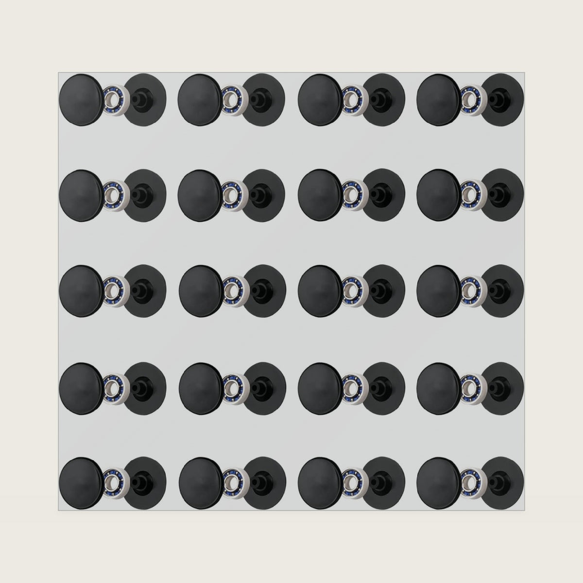 NiArt Fidget Spinner Bearings with Caps 20 Pack, Chrome Steel DIY Set