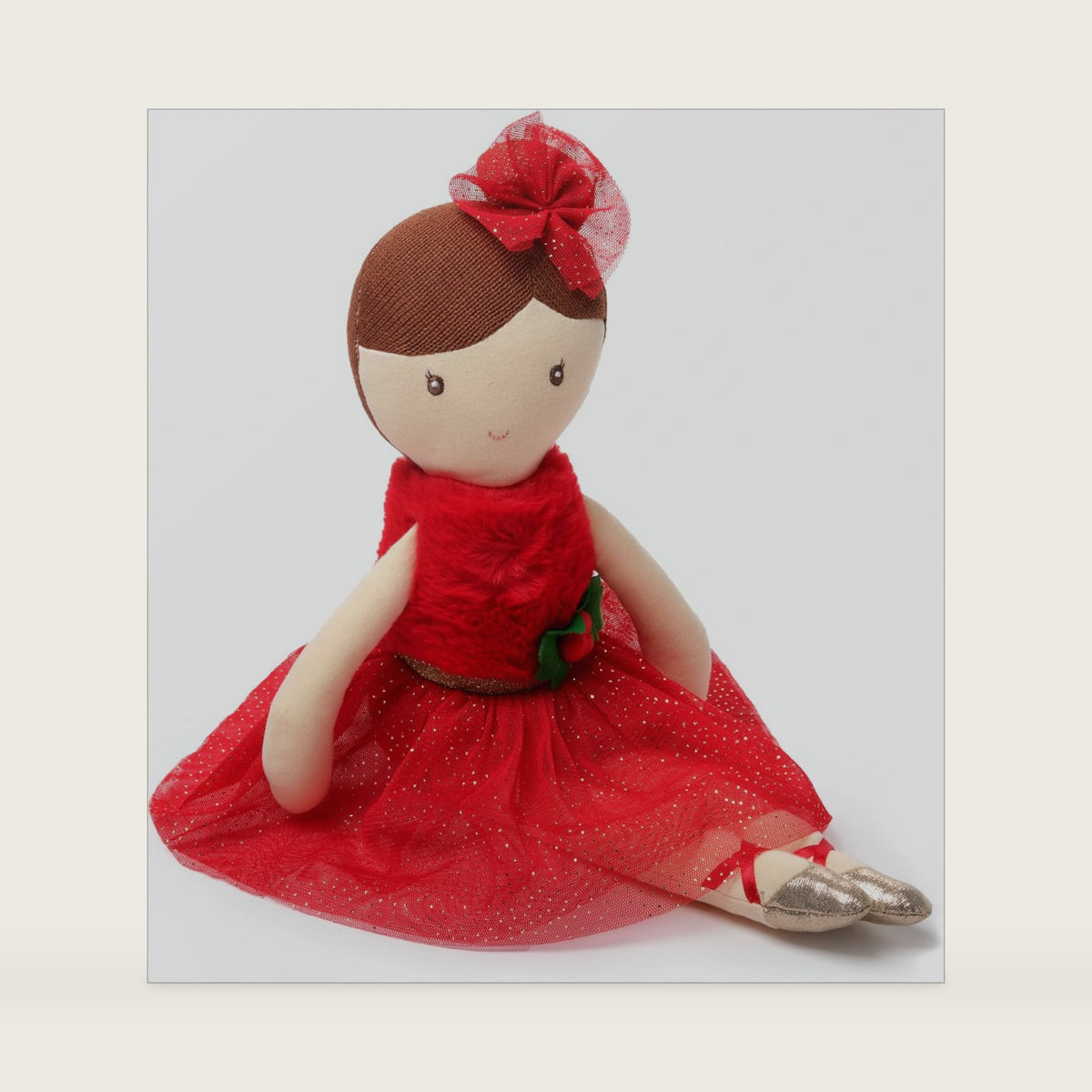Bearington Evie Christmas Ballerina, 16.5 Inch Ballerina Doll, Ideal Christmas Doll Gift for Toddlers, Kids & Teens, for Ages 3-14