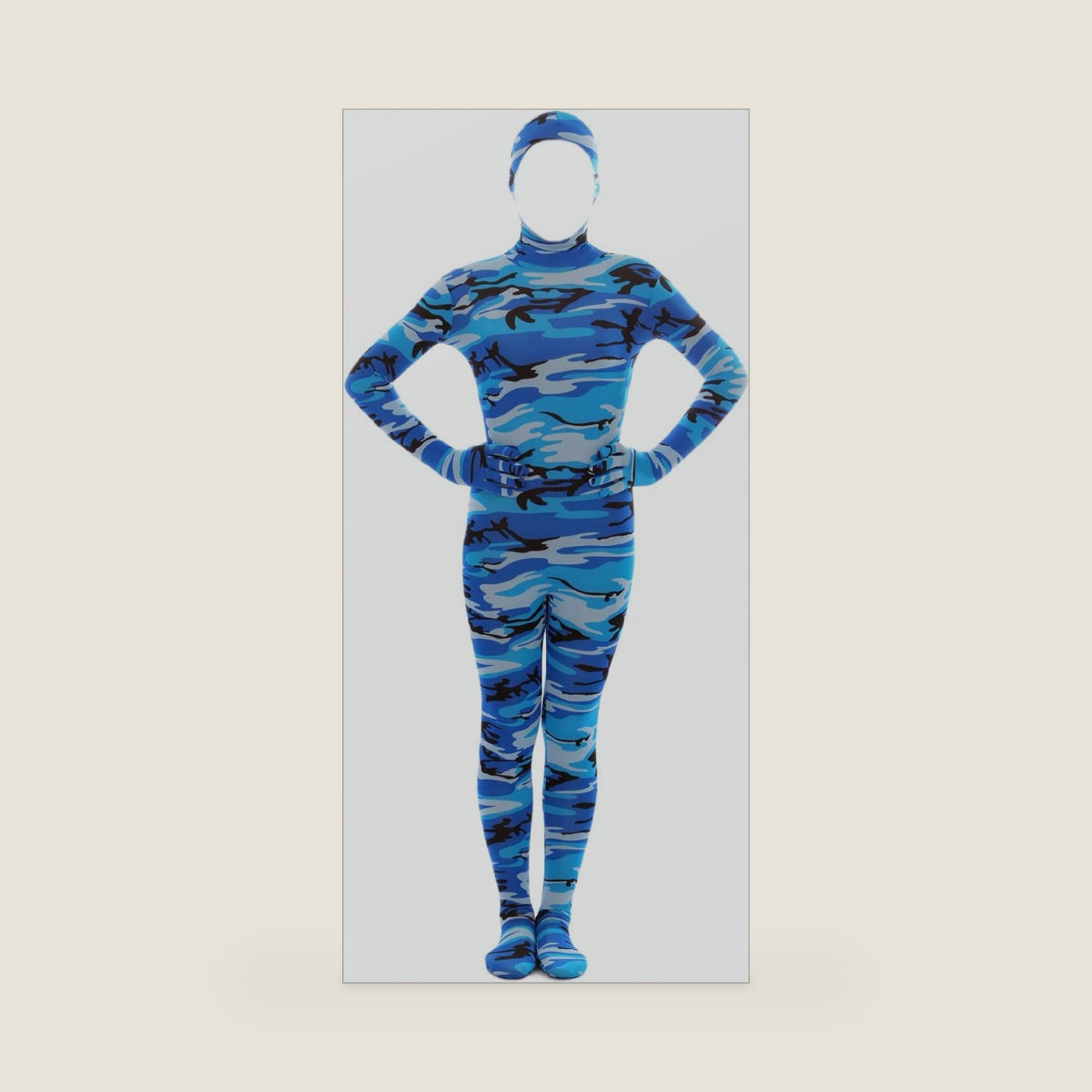 Aniler Men's and Women's Spandex Open Face Full Body Zentai Costume Bodysuit