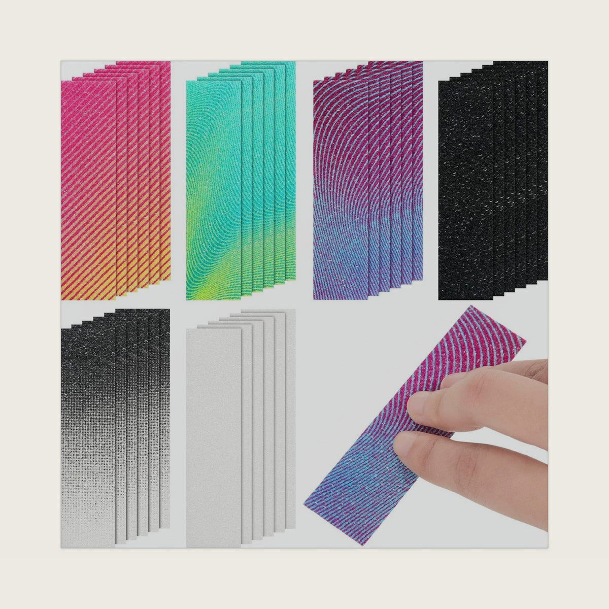 Gersoniel 36 Pcs Anxiety Sensory Stickers Strips, Gradient Style