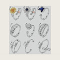 sailimue 9Pcs Anxiety Rings Fidget Ring for Women Men Spinner Rings