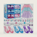 Princess Dress Up & Jewelry Set, Pretend Play Toy, B-day Gift for Girl 3+