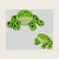 The Dreidel Company Green Tree Frog Plush Mighty Mights, 3.5" Inch Plush Stuffed, Super Soft and Cuddly Animal Toys, Classroom Decorations, Boys and Girls (Green Tree Frog)