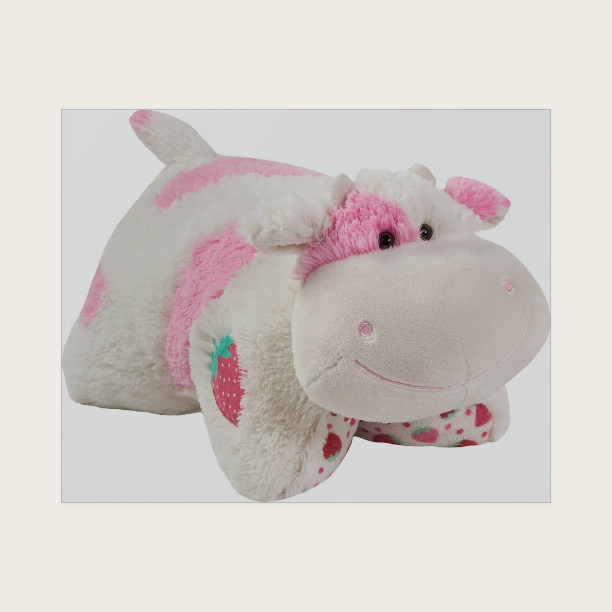 Pillow Pets Sweet Scented Strawberry Cow Stuffed Animal Plush Toy