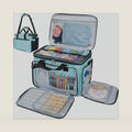 PAVILIA Large Knitting Yarn Storage Bag Crochet Organizer for Knitter, Teal