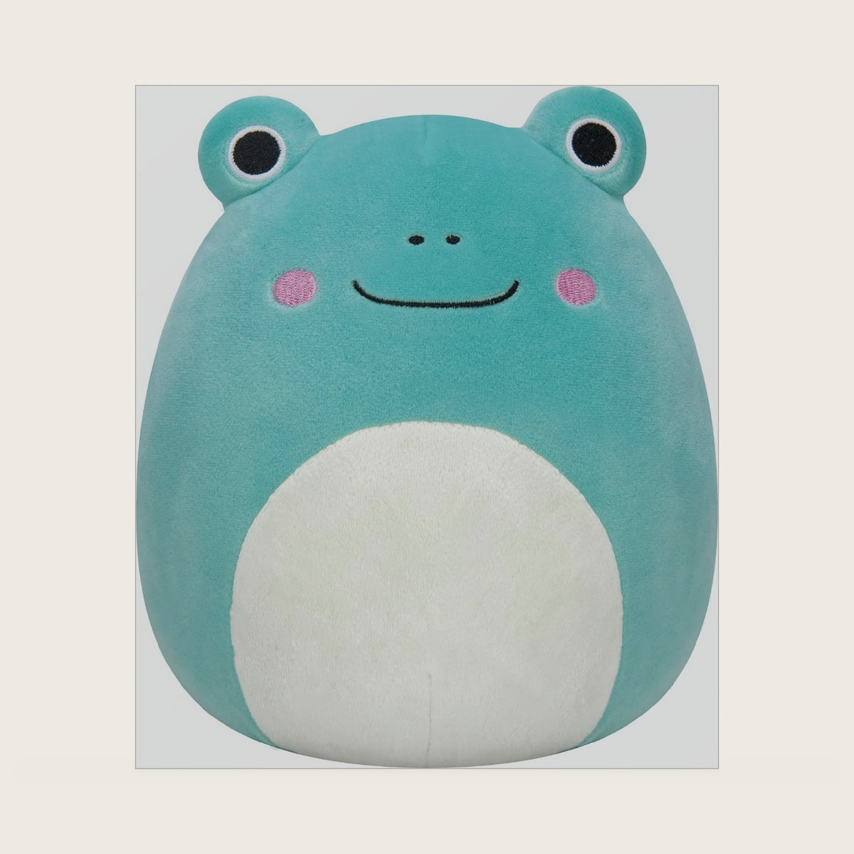 Original 12-Inch Ludwig Teal Frog with Mint Green Belly - Medium-Sized Ultrasoft Official Plush