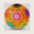 Vdealen Magic Rainbow Puzzle Ball, Fidget Ball Puzzle Brain Teaser Fidget Toy for Boys & Girls- Birthday Party Easter Valentines Christmas Stocking Stuffers for Kids Teen & Adults(Orange)