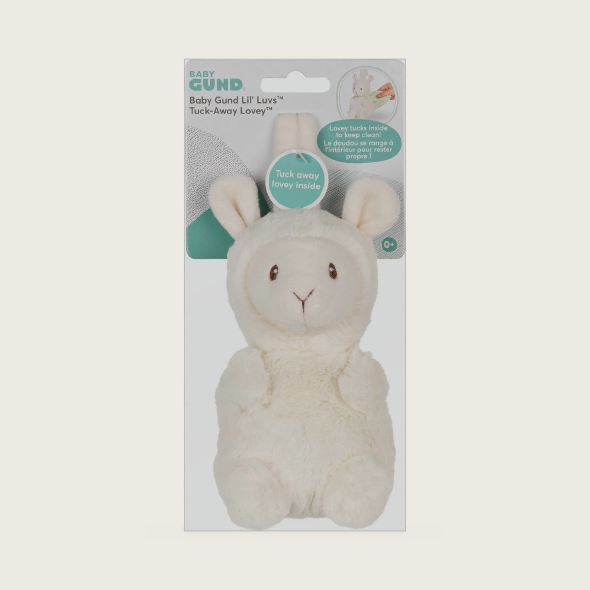 Baby Lil’ Luvs Tuck-Away Lovey 12-Inch Llama Stuffed Animal; Ages 0+