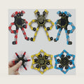6 PCS Fidget Spinners, Deformable Robot Fingertip Toy