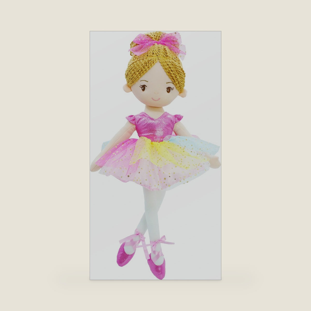 June Garden 16" Ballerina Princess Polina Plush Doll, Pink