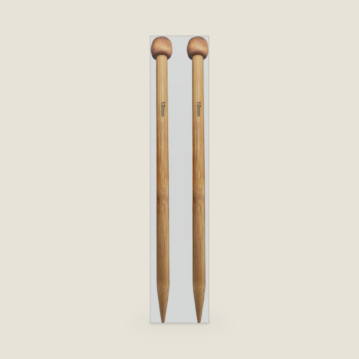 Weabetfu Large Size Bamboo Knitting Needle Straight Single Pointed Thick Knit Needles 10-inch Length Jumbo Knitting Needles for Huge Chunky Yarn Handmade DIY Knitting,US Size 15(10mm)