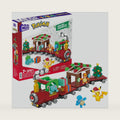 MEGA Pokemon Action Figure Building Toys, Holiday Train with 373 Pieces, 4 Poseable Characters, Gift Idea for Kids
