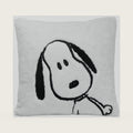 Lambs & Ivy Classic Snoopy White/Black Furry Decorative Nursery Throw Pillow