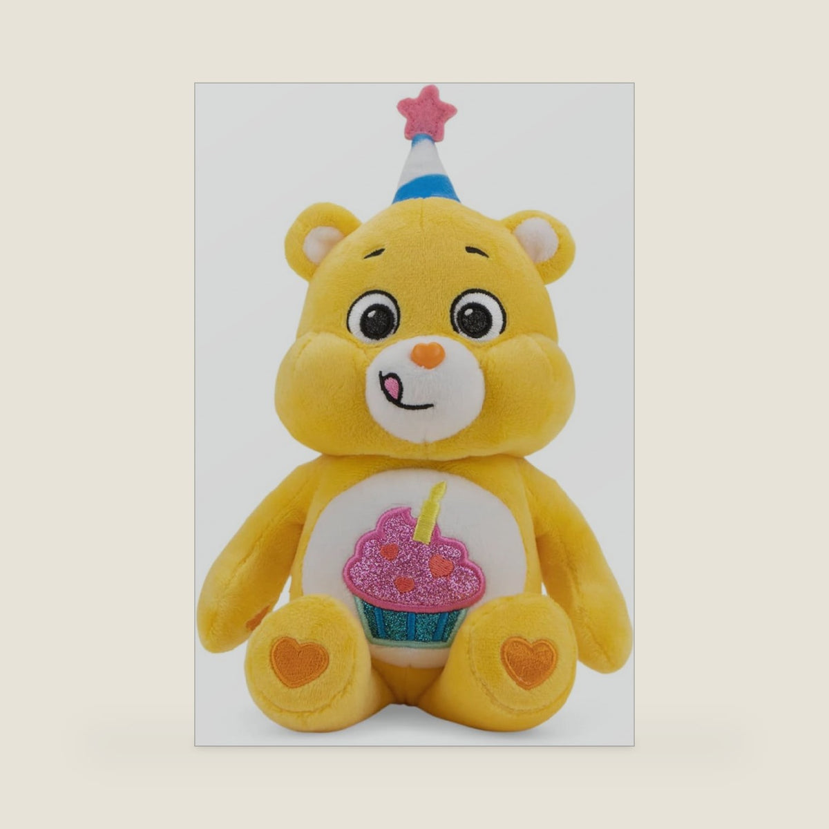 Care Bears 9" Bean Plush (Glitter Belly) - Birthday Bear - Soft Huggable Material!, Small