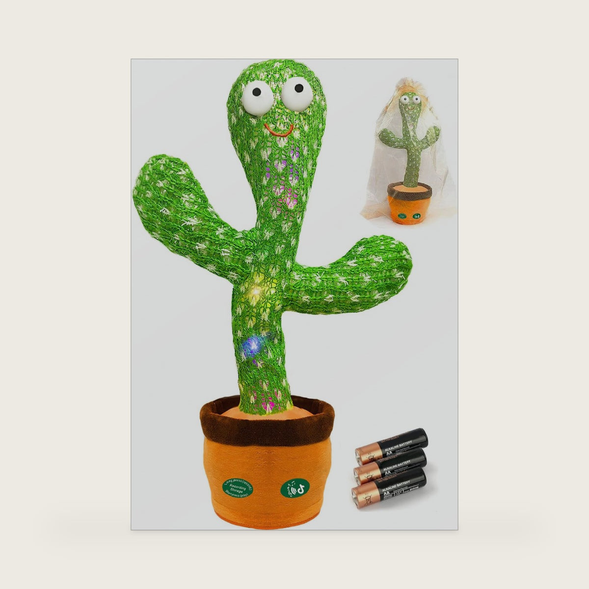 Hunfur Dancing Talking Cactus Baby Toy,Repeat What You Say