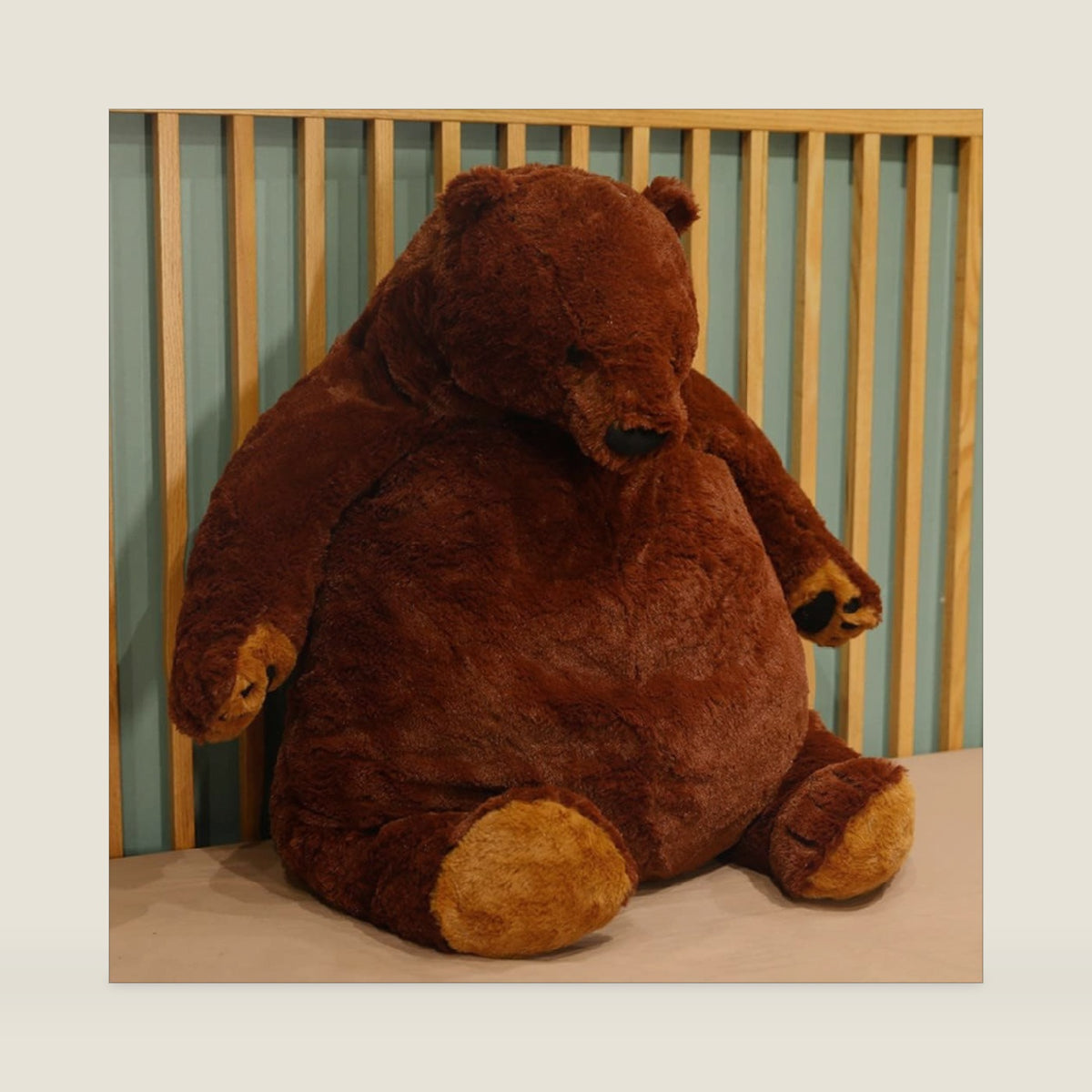 23.6in Dark Brown Teddy Bear Plush Toy Simulation Djungelskog Teddy Bear Stuffed Animal Doll Home Decor Gift for Kids and Friends (23.6inch/60cm)