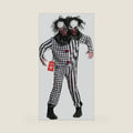 Morph Two Headed Scary Clown Costume Men, Halloween Costumes for Men