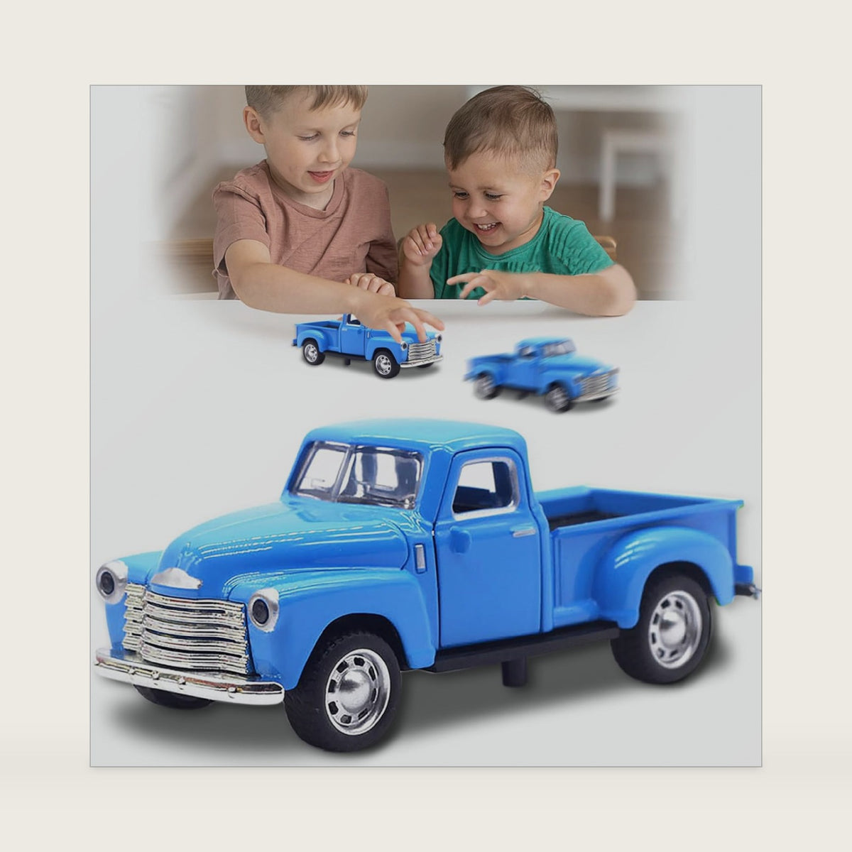 Little Blue Truck Toy,1:32 Pull Back Cars Toy for Kids Boys Girls