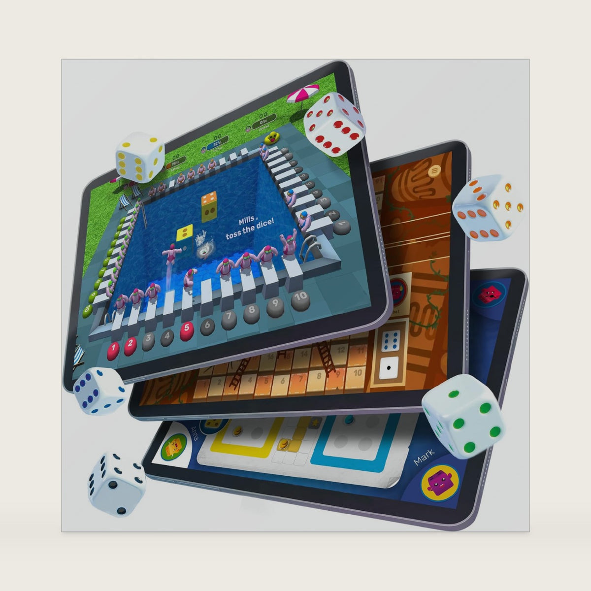 GoDice Full Pack 6 Smart Bluetooth Connected Dice with Free Board Games App