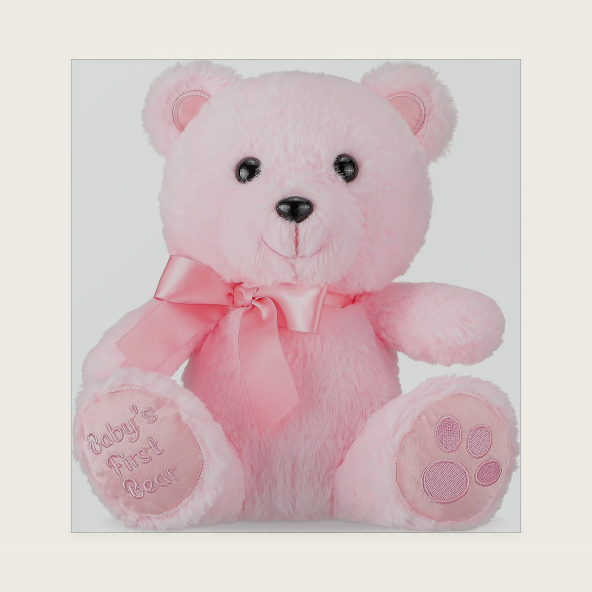 Chalyna 10 Inch Stuffed Animal Baby's First Bear Cute Doll Plush, Pink