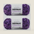 Bernat Crushed Velvet Soft Knitting Crochet Yarn, Potent Purple, 2-Pack