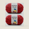 Bernat Blanket Brights Chenille Crochet Yarn, Race Car Red, 2-Pack