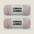 Caron Jumbo Yarn for Crocheting Soft, Rosewood, 2-Pack