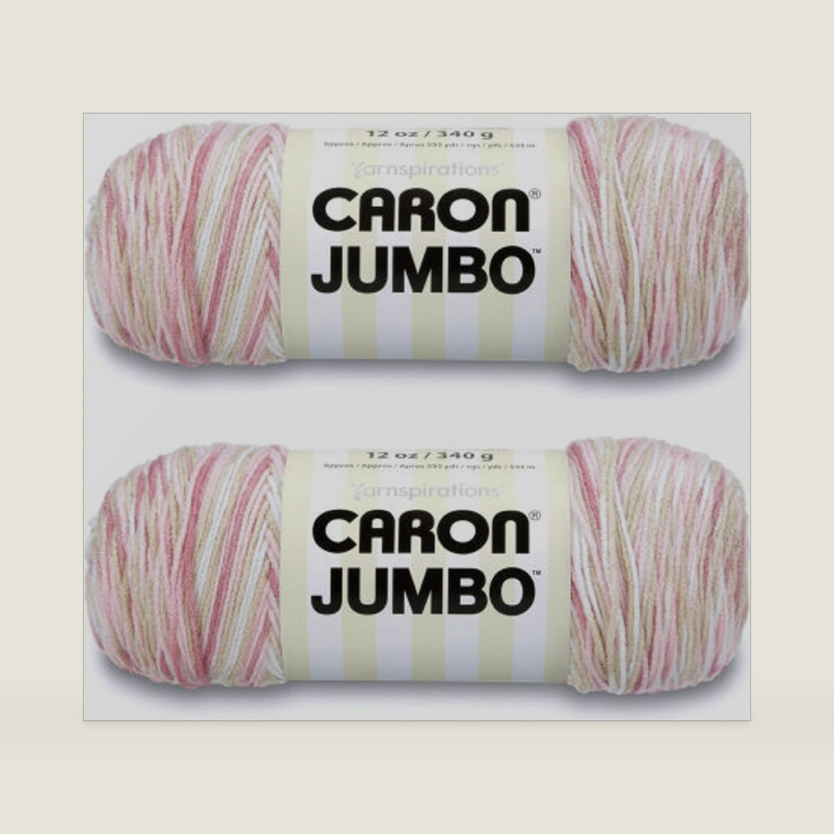 Caron Jumbo Yarn for Crocheting Soft, Rosewood, 2-Pack